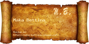 Maka Bettina névjegykártya